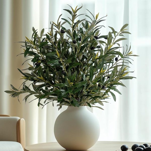 Artificial olive branch arrangement for vase filler, weddings, and home decor